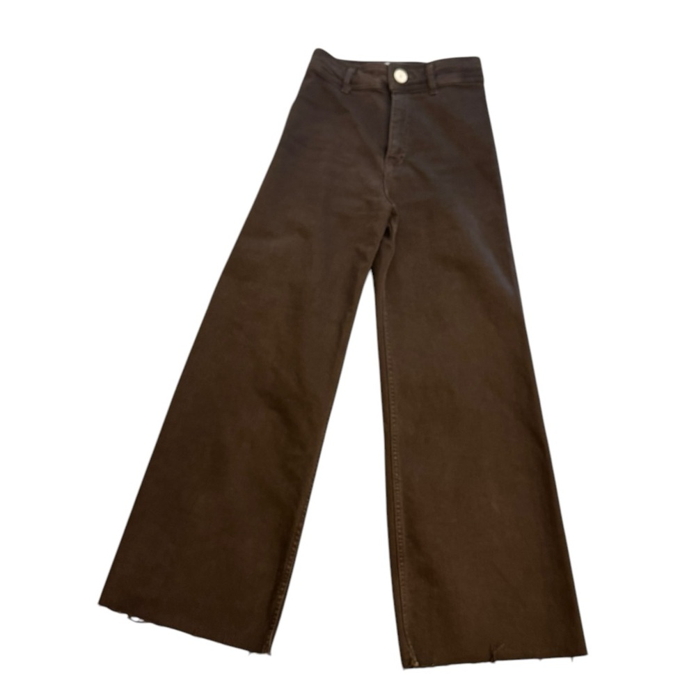 Zara Brown Wide-Leg Jeans
